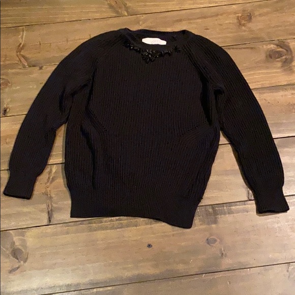 LOFT Sweaters - ⭐️Black Jeweled Sweater